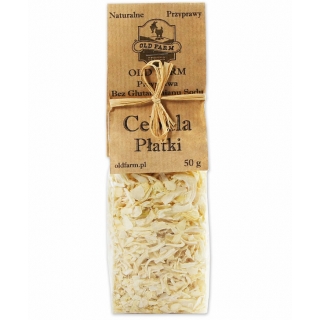 CEBULA SUSZONA PŁATKI 50 G CIĘTA SUROWA, PŁATEK